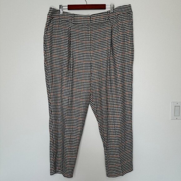 Lane Bryant Pants Size 20 Houndstooth Straight Mid Rise - Picture 1 of 10